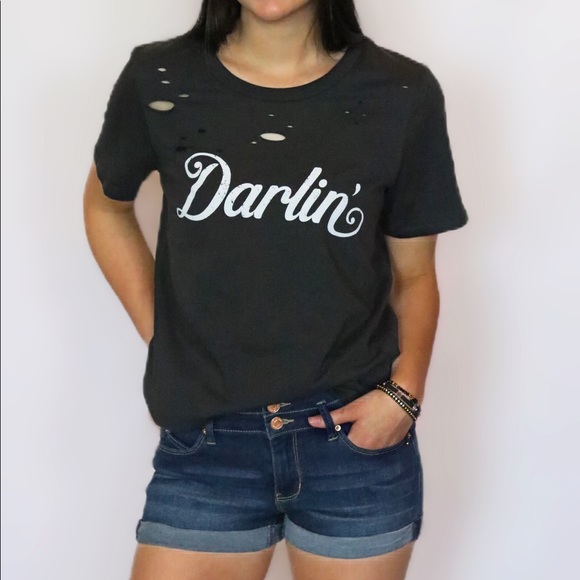 Darlin distressed tee - Picture 1 of 1